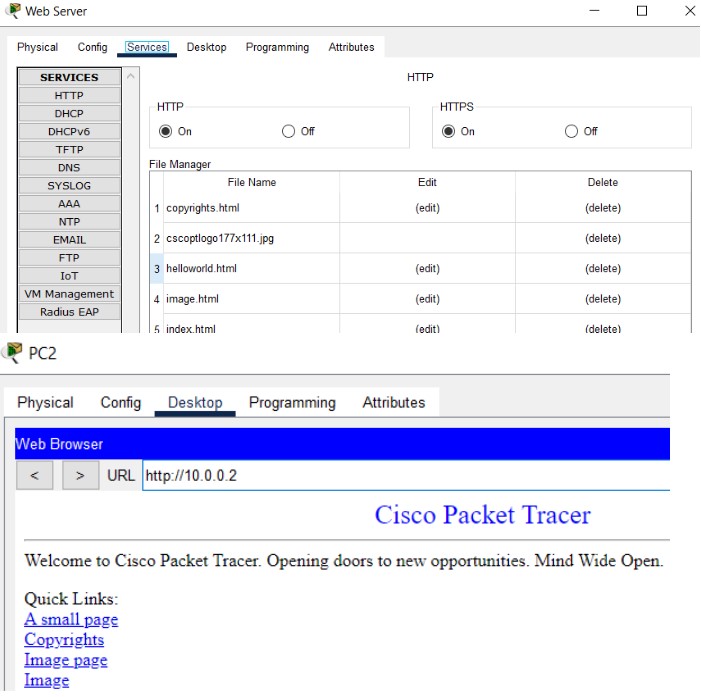 DNS configuration settings