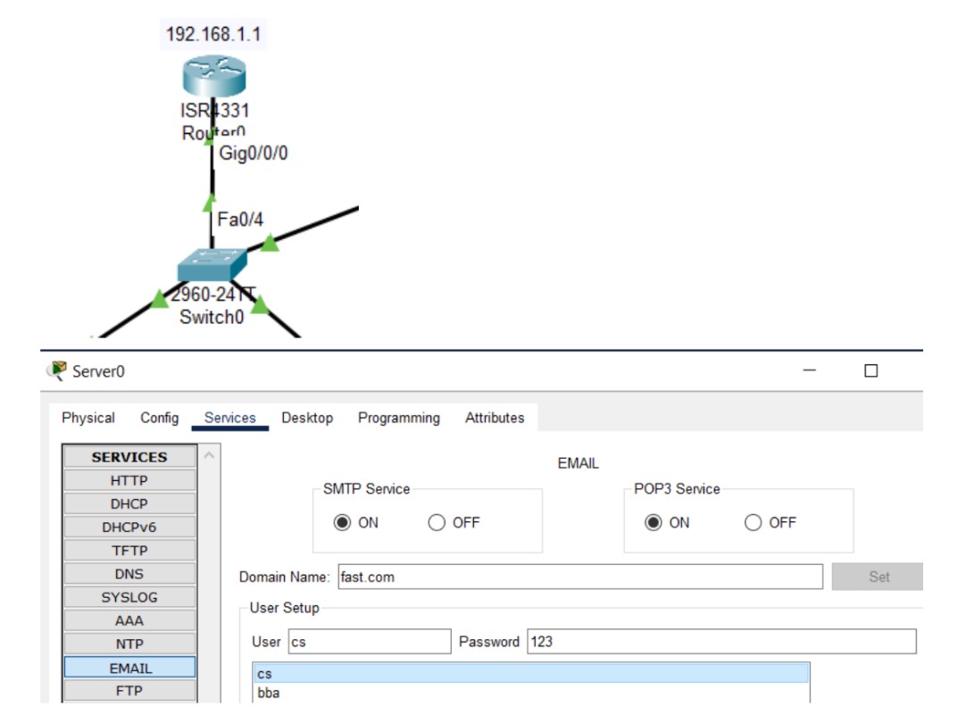 Email Service on mail server