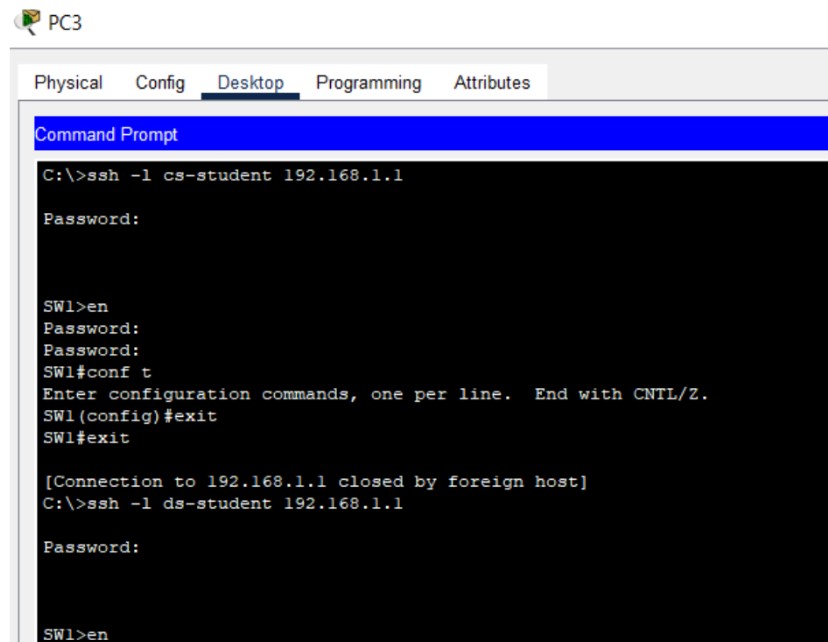 SSH connection on PC